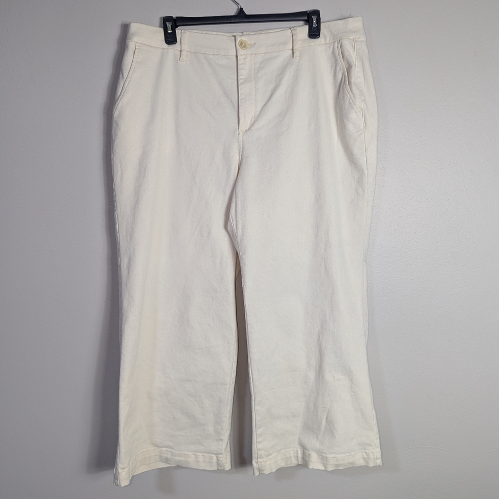 22 S Lane Bryant‎ Cream Wide Leg Jeans
